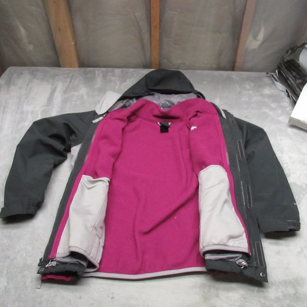 North Face Jacket Girls XL Grey‎ Winter Ski Snow Waterproof Removable Liner 3in1